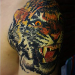 tatuaje de tigre by Antu