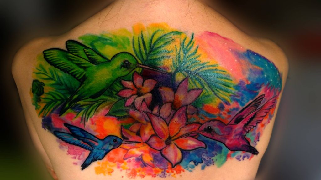 tatuaje estilo acuarelas