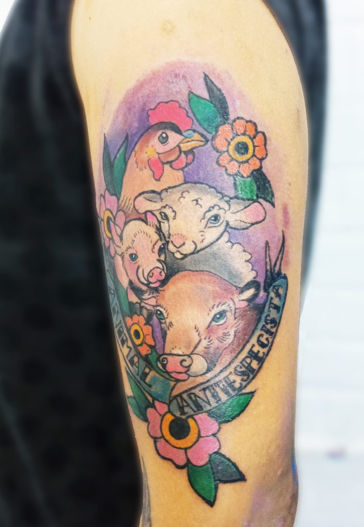 tatuaje de animalitos tradicional old school