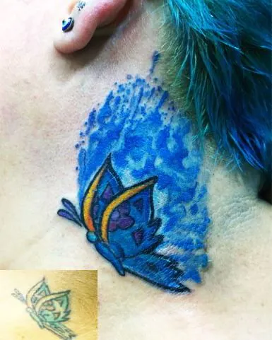 mariposa estilo acuarelas watercolor
