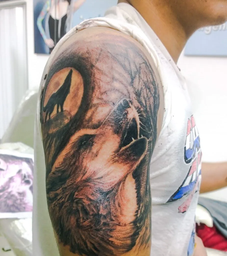 tatuaje de lobo